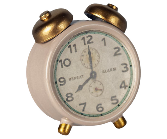Maileg Alarm Clock, Mouse - Powder