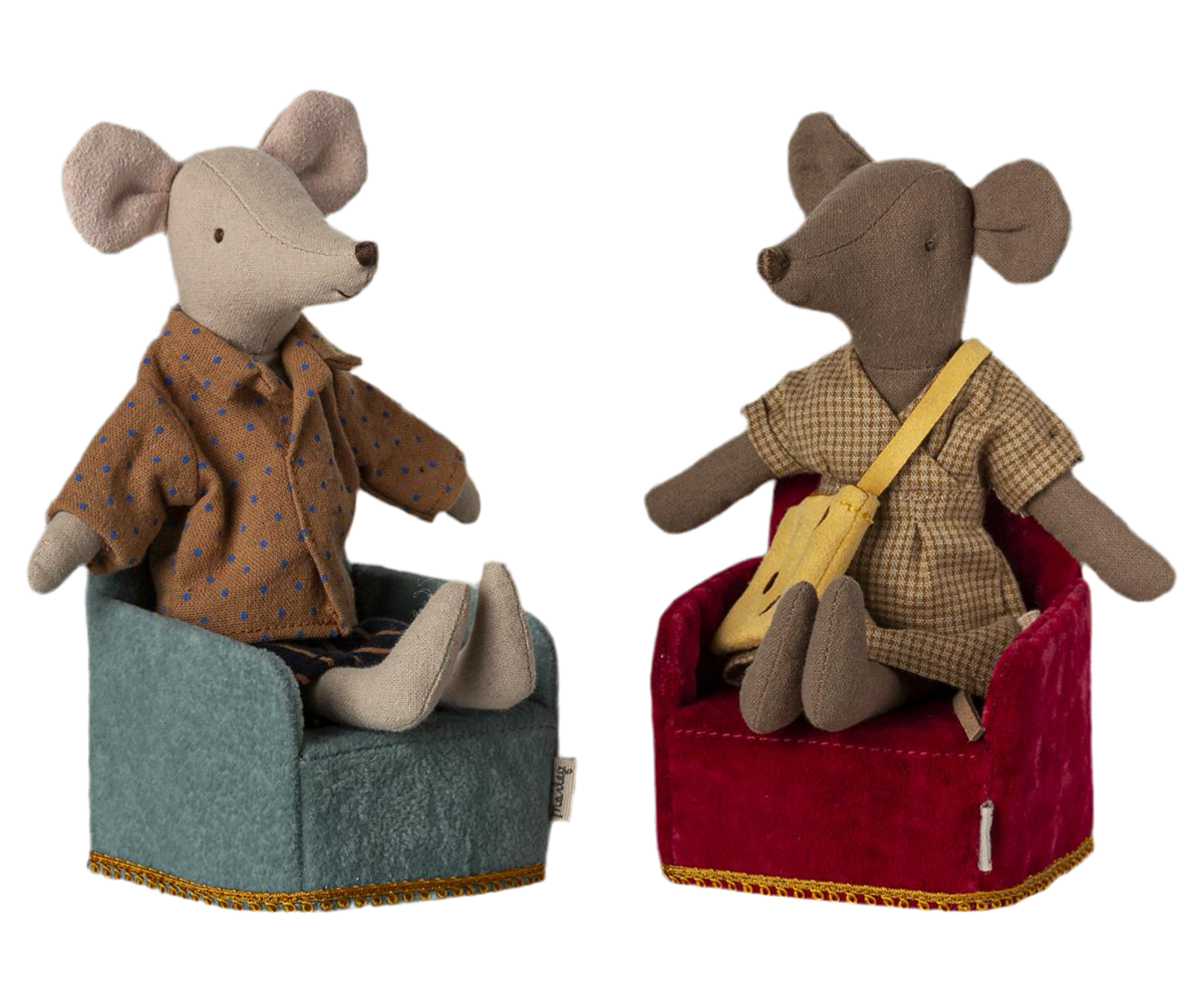 Maileg Folding Chair, Mouse - Red