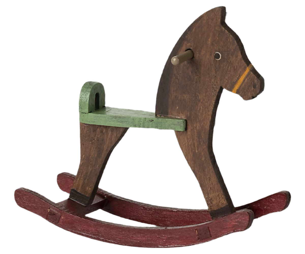 Maileg Rocking Horse, Mouse - Dark Brown