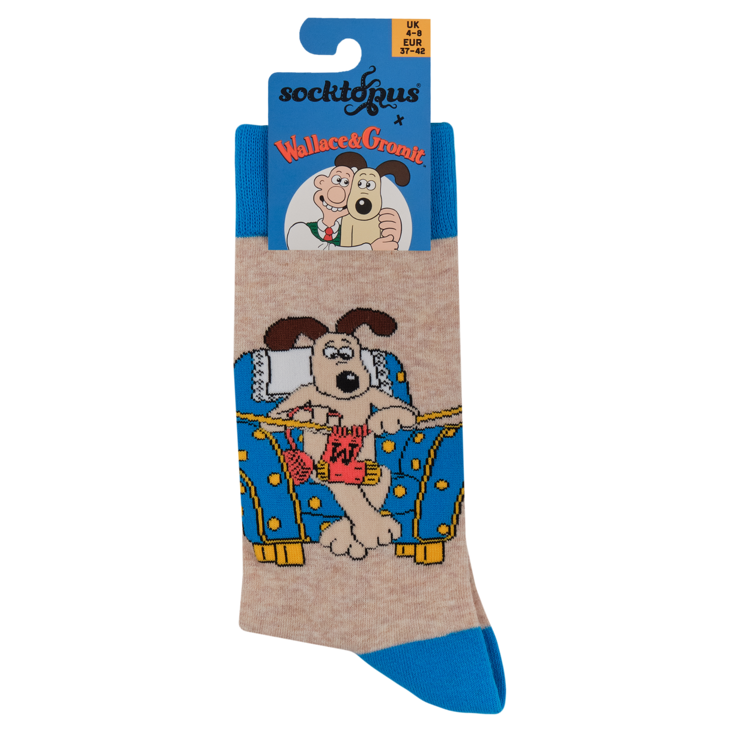 Wallace and Gromit ‘Gromit Knitting’ Socks