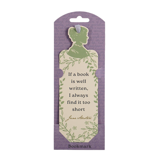 Jane Austen Silhouette Shaped Bookmark