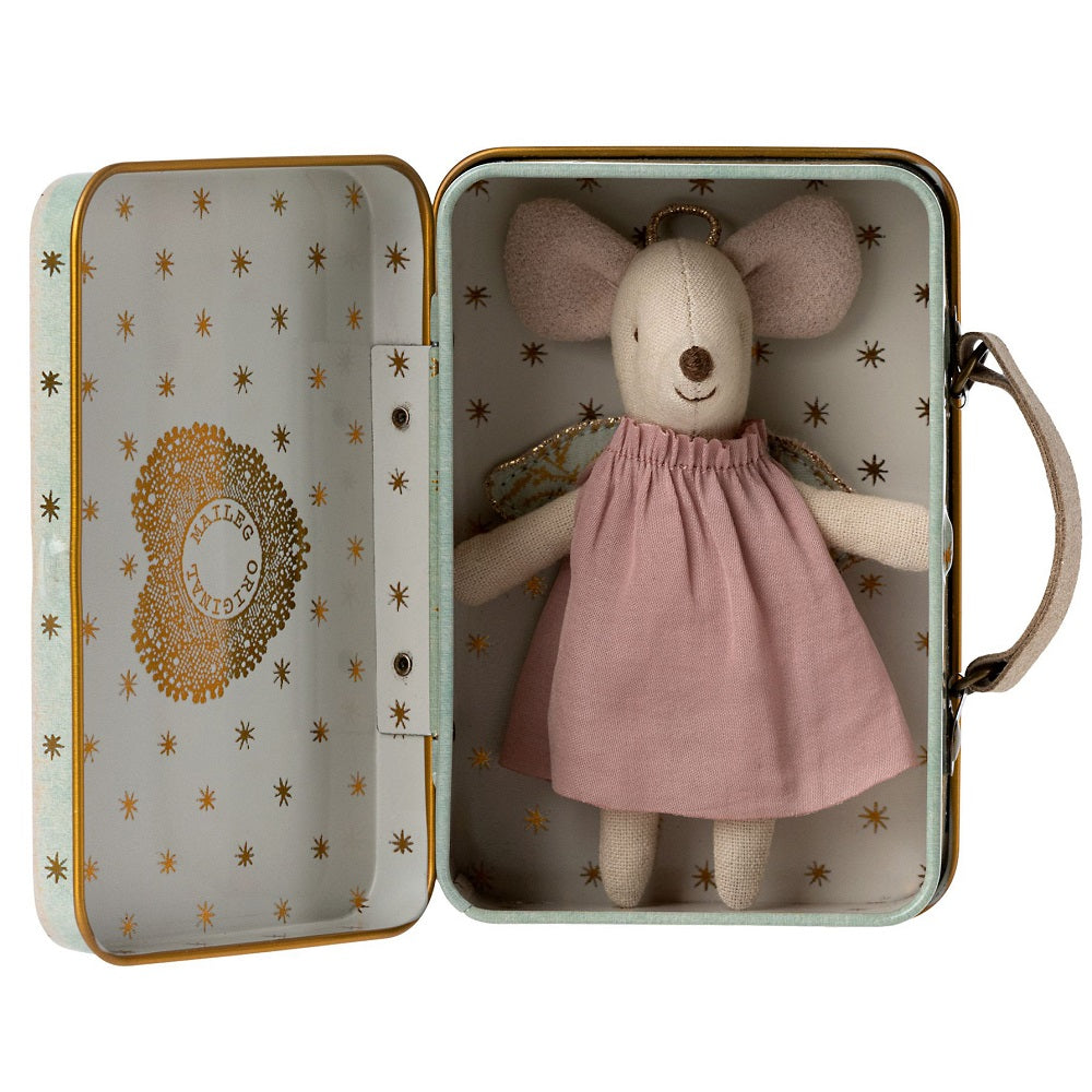 Maileg Angel Mouse in Suitcase