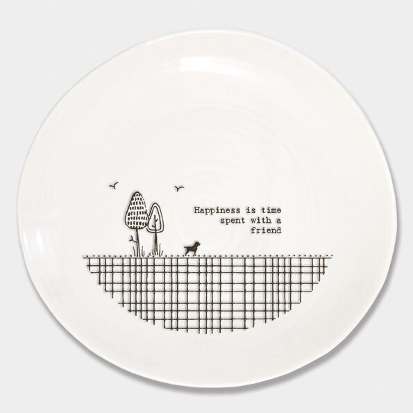 'Happiness Is Time Spent With A Friend' Wobble Plate