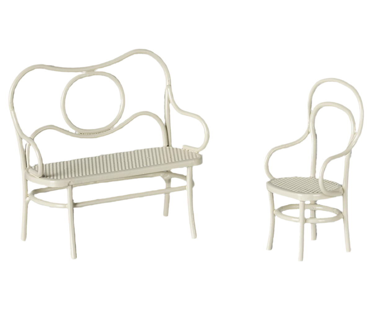 Maileg Cafe Set, Mouse Small - Off White