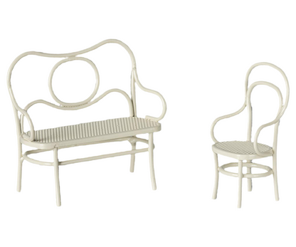 Maileg Cafe Set, Mouse Small - Off White