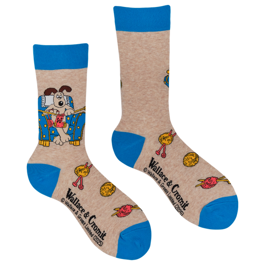Wallace and Gromit ‘Gromit Knitting’ Socks