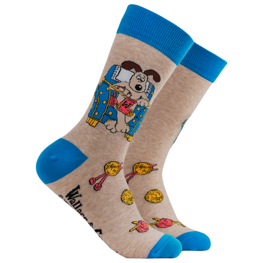 Wallace and Gromit ‘Gromit Knitting’ Socks