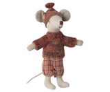 Maileg Winter Mouse with Ski Set, Big Sister - Rose