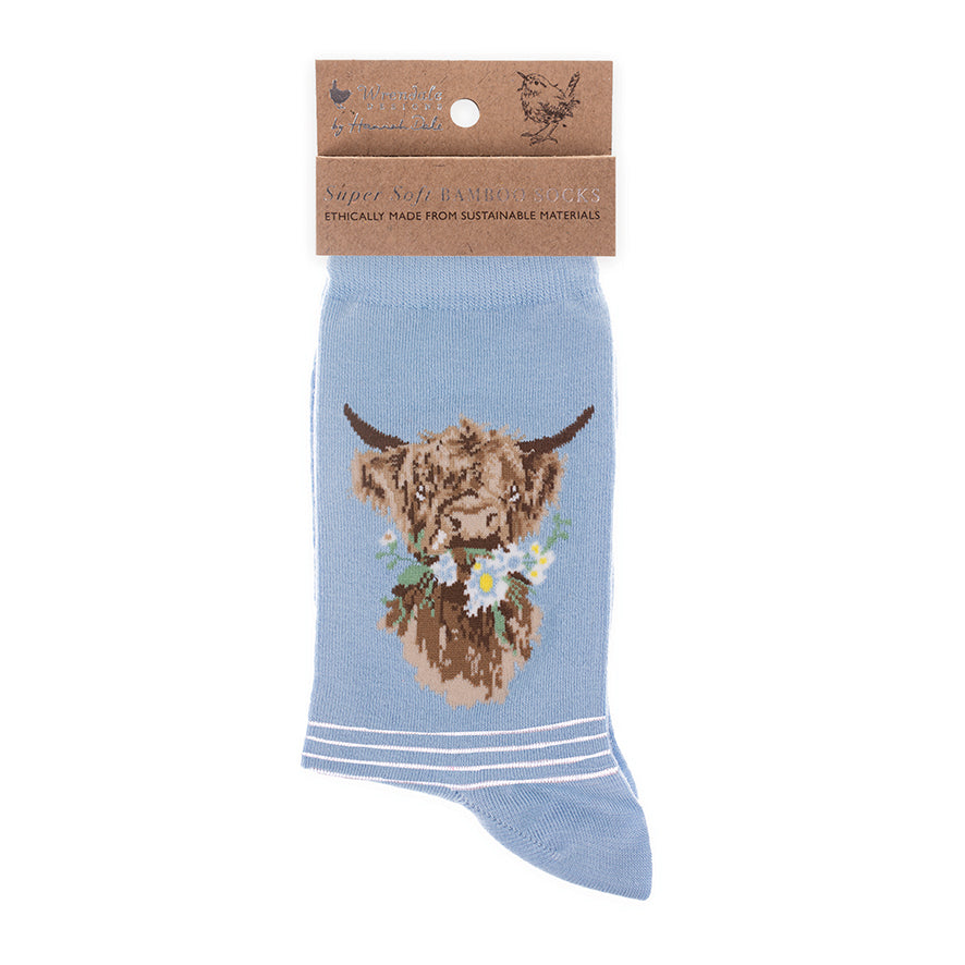 Wrendale ‘Daisy Coo’ Highland Cow socks
