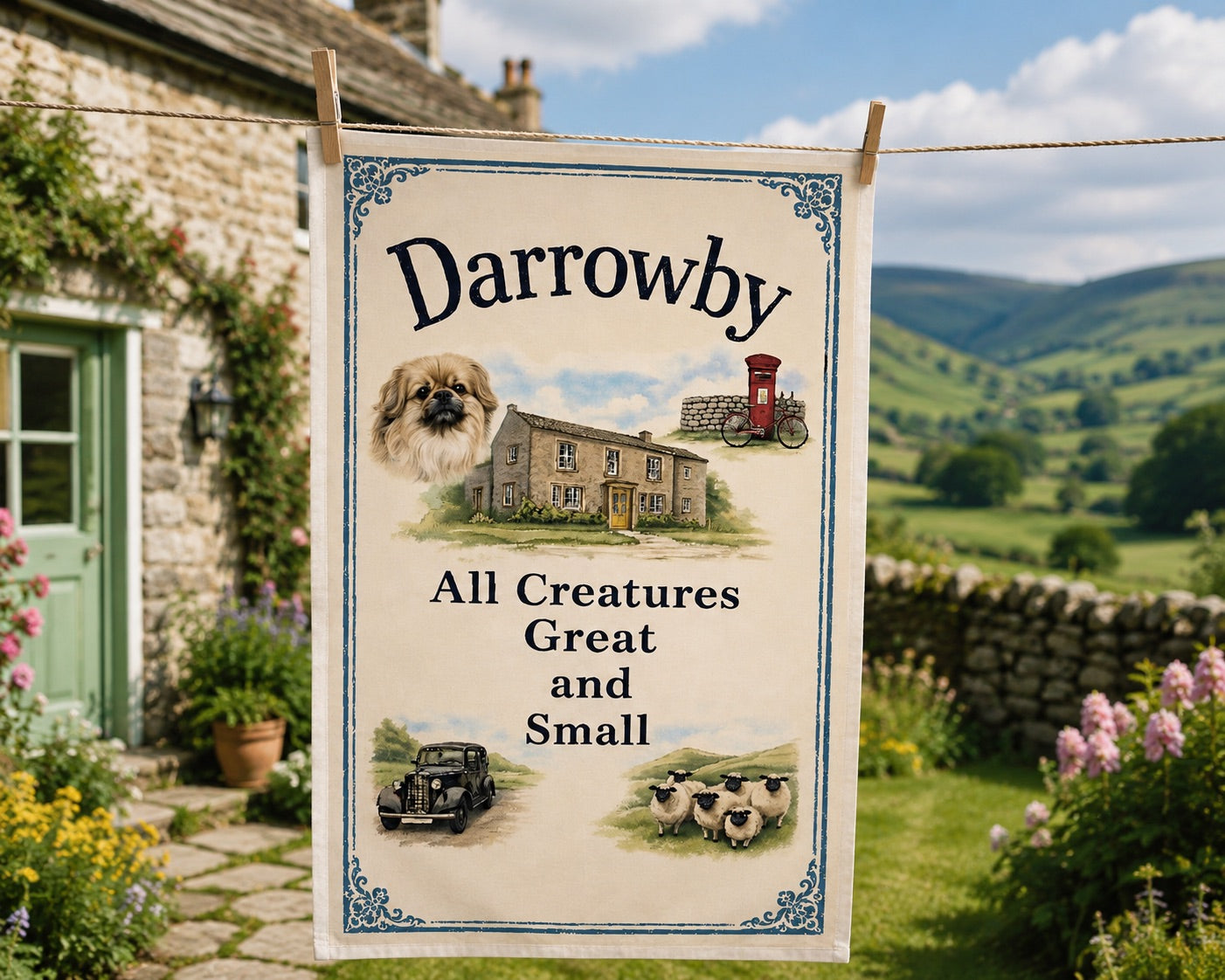 All Creatures Great and Small Darrowby Tea Towel