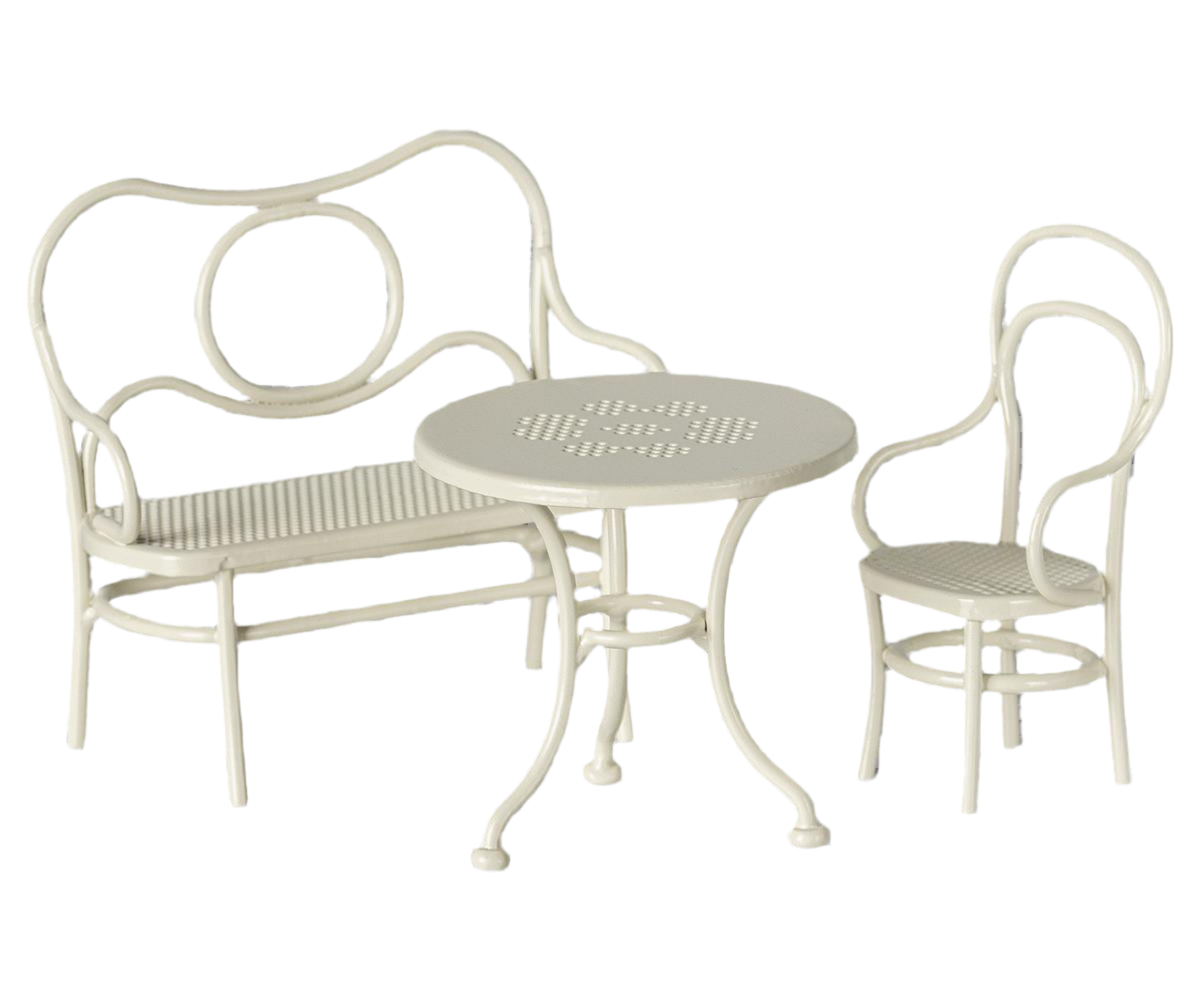 Maileg Cafe Set, Mouse Small - Off White