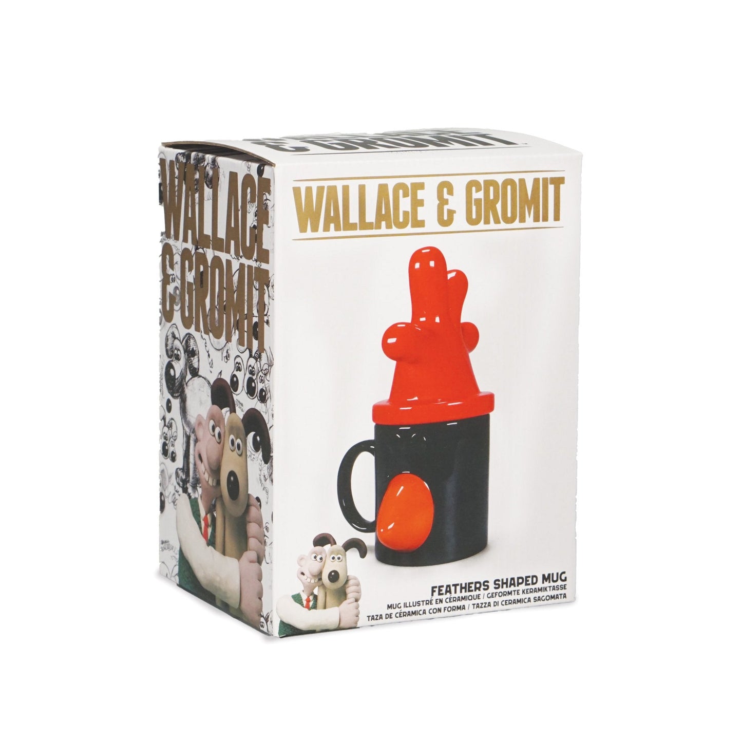 Wallace and Gromit Feathers McGraw Shaped Mug with Lid