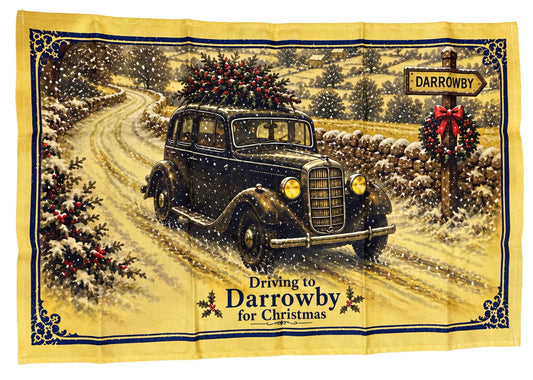 All Creatures Great and Small Driving to Darrowby Tea Towel