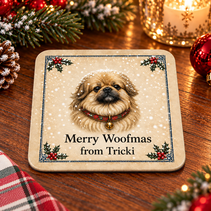 All Creatures Great and Small Merry Woofmas Coaster
