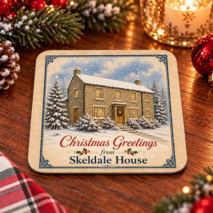 All Creatures Great and Small Skeldale House Greetings Coaster