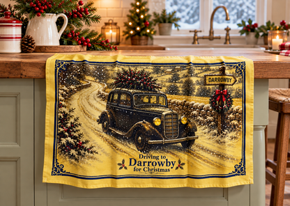 All Creatures Great and Small Driving to Darrowby Tea Towel