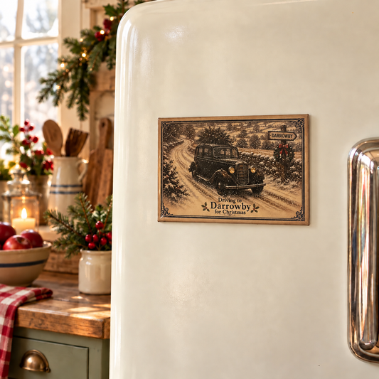 All Creatures Great and Small Driving to Darrowby Christmas Magnet