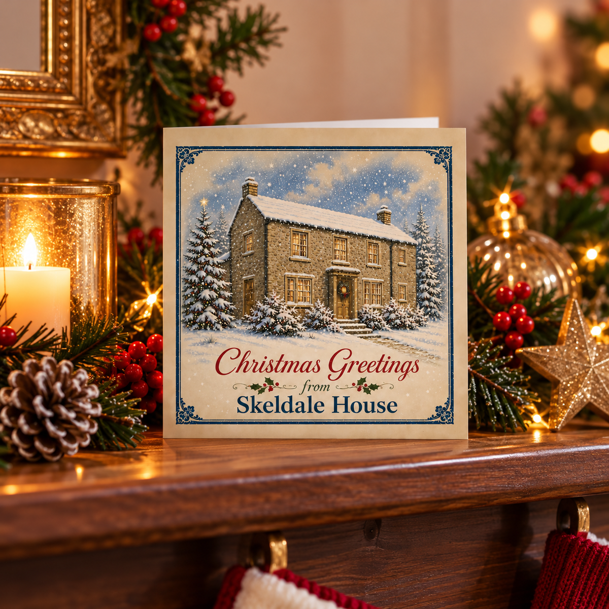 All Creatures Great and Small Skeldale House Greetings Christmas Card