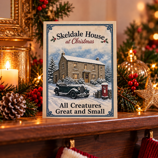All Creatures Great and Small Skeldale Christmas Postcard