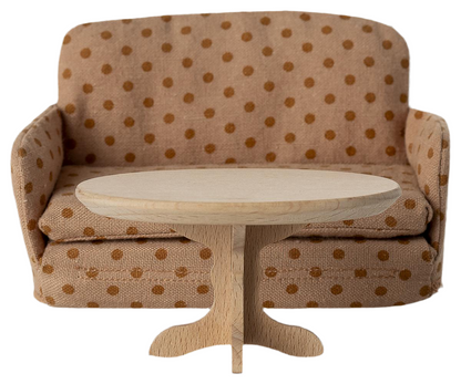 Maileg Oval Coffee Table, Mouse - Nature