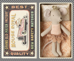 Maileg Princess Mouse, Little Sister in Matchbox