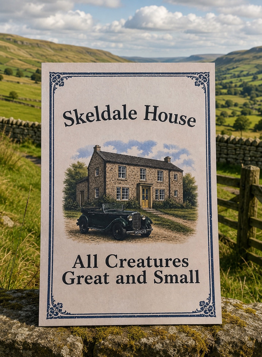 All Creatures Great and Small Skeldale House Siegfried’s Car Postcard