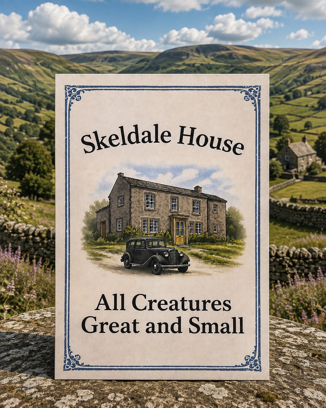 All Creatures Great and Small Skeldale House James Car Postcard