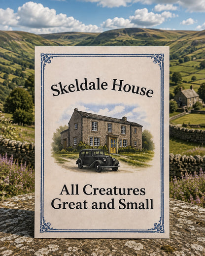 All Creatures Great and Small Skeldale House James Car Postcard