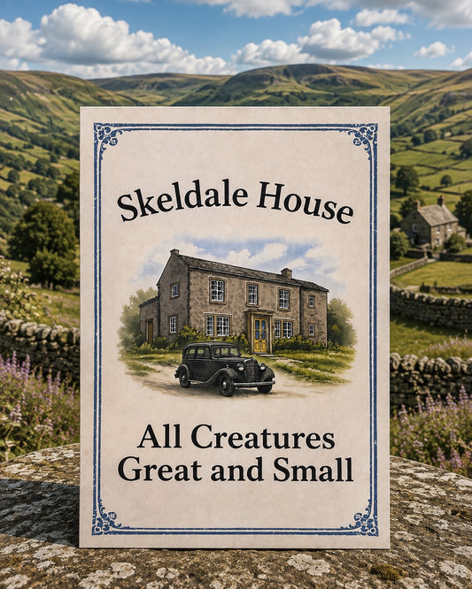 All Creatures Great and Small Skeldale House James Car Postcard