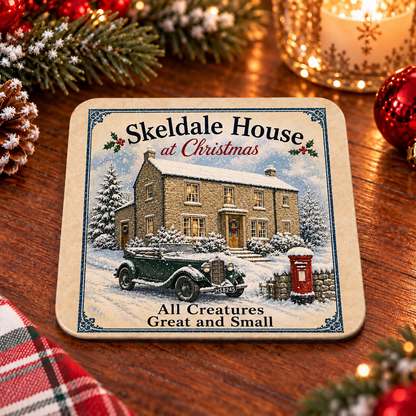 All Creatures Great and Small Skeldale House Christmas Coaster