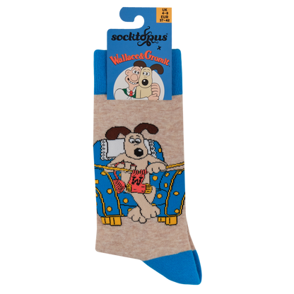 Wallace and Gromit ‘Gromit Knitting’ Socks