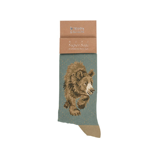 Wrendale ‘In My Footsteps’ Bear Mens Socks