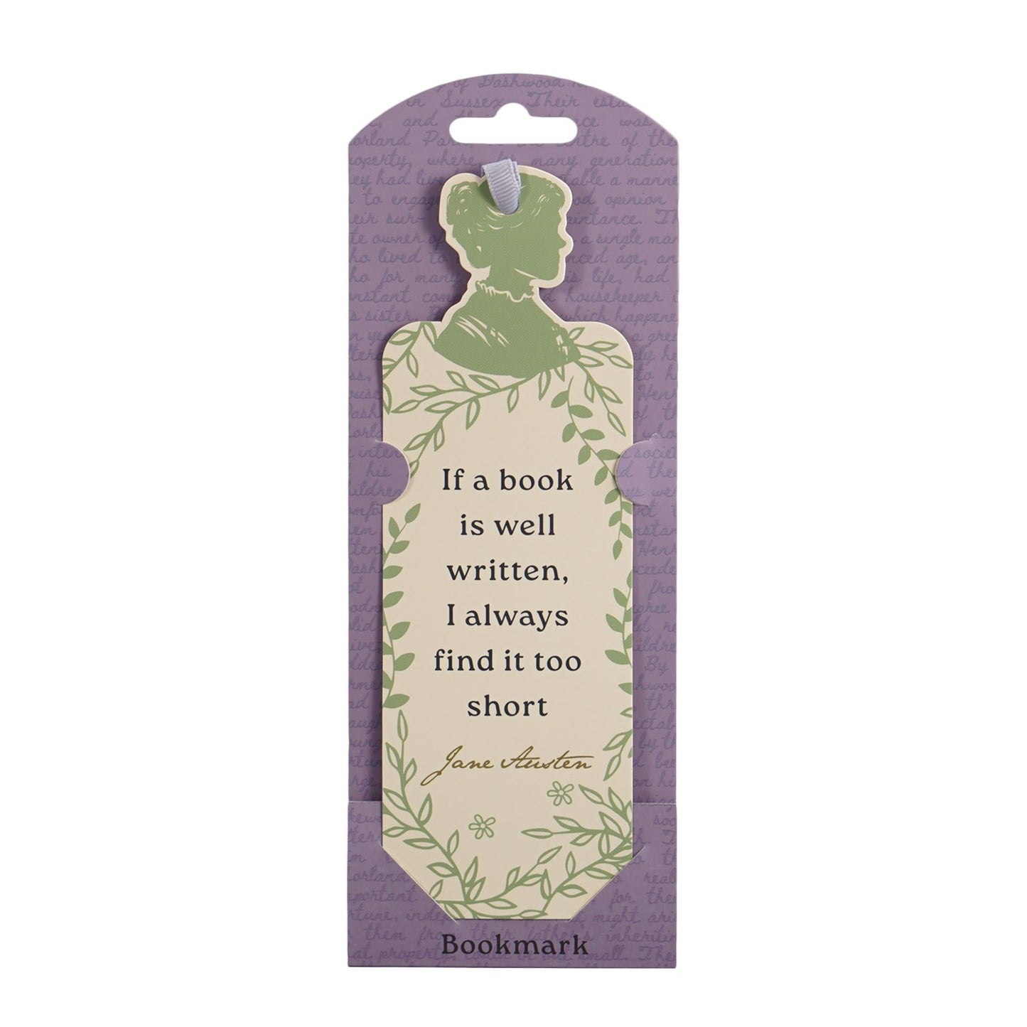 Jane Austen Silhouette Shaped Bookmark