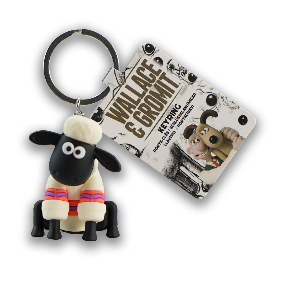 Shaun Pvc Wallace and Gromit Shaun the Sheep PVC Keyring – The Rustic Rabbit