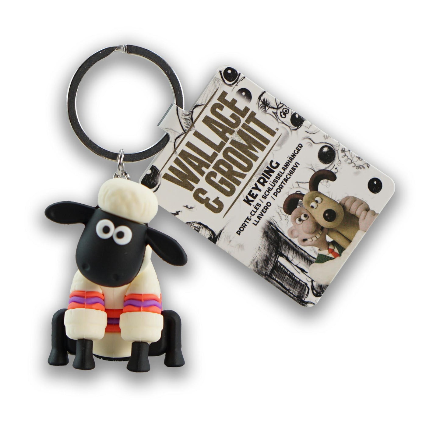Wallace and Gromit Shaun the Sheep PVC Keyring