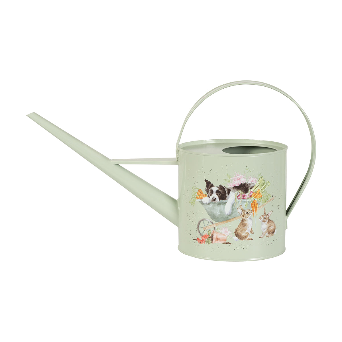 Wrendale ‘Sleeping On The Job’ Border Collie and Rabbit Watering Can
