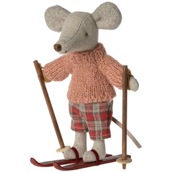 Maileg Winter Mouse with Ski Set, Big Sister