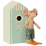 Maileg Beach Mice, Big Brother in Cabin de Plage