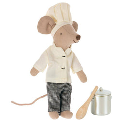Maileg Chef Mouse with Soup Pot & Spoon