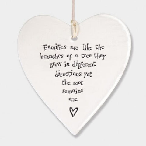 Families Are Like The Branches Of A Tree Ceramic Heart