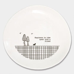'Happiness Is Time Spent With A Friend' Wobble Plate