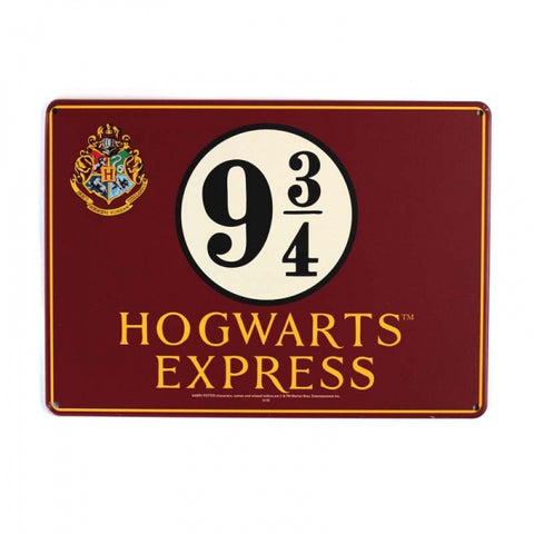 Harry Potter Platform 9 3/4 Metal Sign