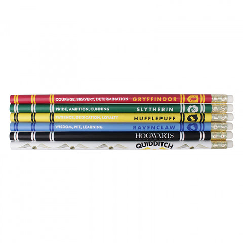 Harry Potter Set Of 6 House Pride Pencils
