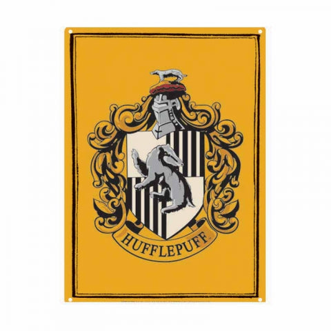 Harry Potter Hufflepuff Crest Small Metal Sign