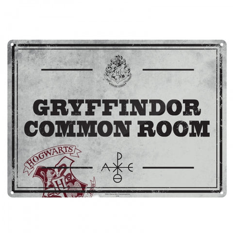 Harry Potter Gryffindor Common Room A5 Metal Wall Sign