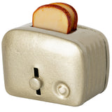 Maileg Miniature Toaster and Bread - Silver