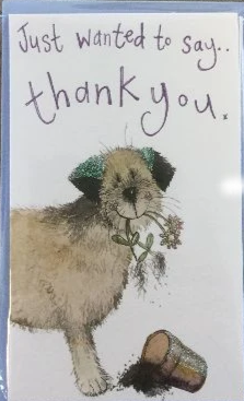 Thank You Border Dog Notelets - Pack of 5