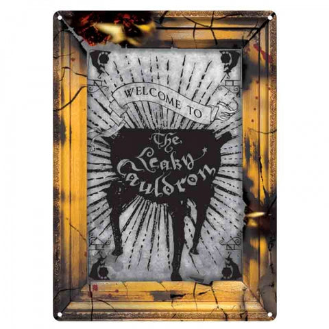 Harry Potter Leaky Cauldron Metal A5 Wall Sign