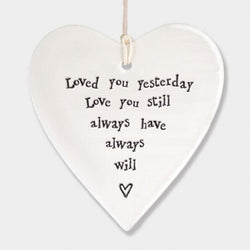 Loved You Yesterday Ceramic Heart