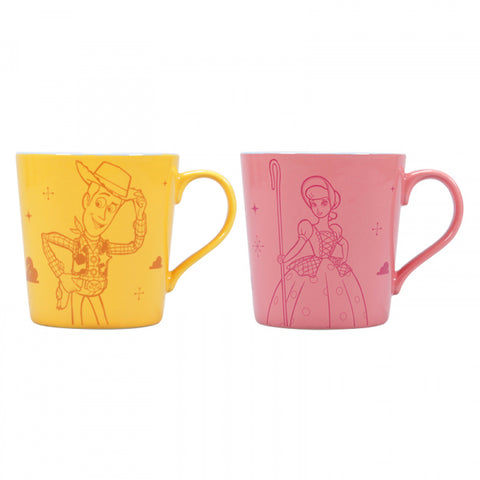 TOY STORY SET OF 2 WOODY AND BO PEEP TAPERED MUGS